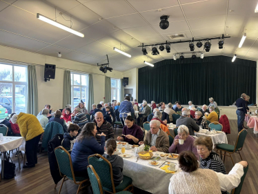 Group at breakfast